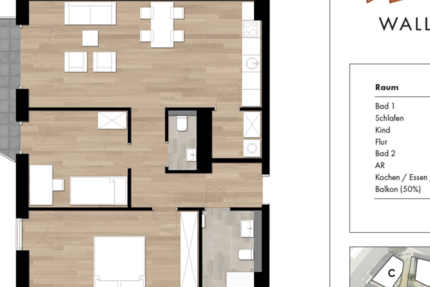 Wohnung Ratingen Süd - 3 Zimmer, 85 m&sup2;, 1.455&euro; | Angebot:27123032