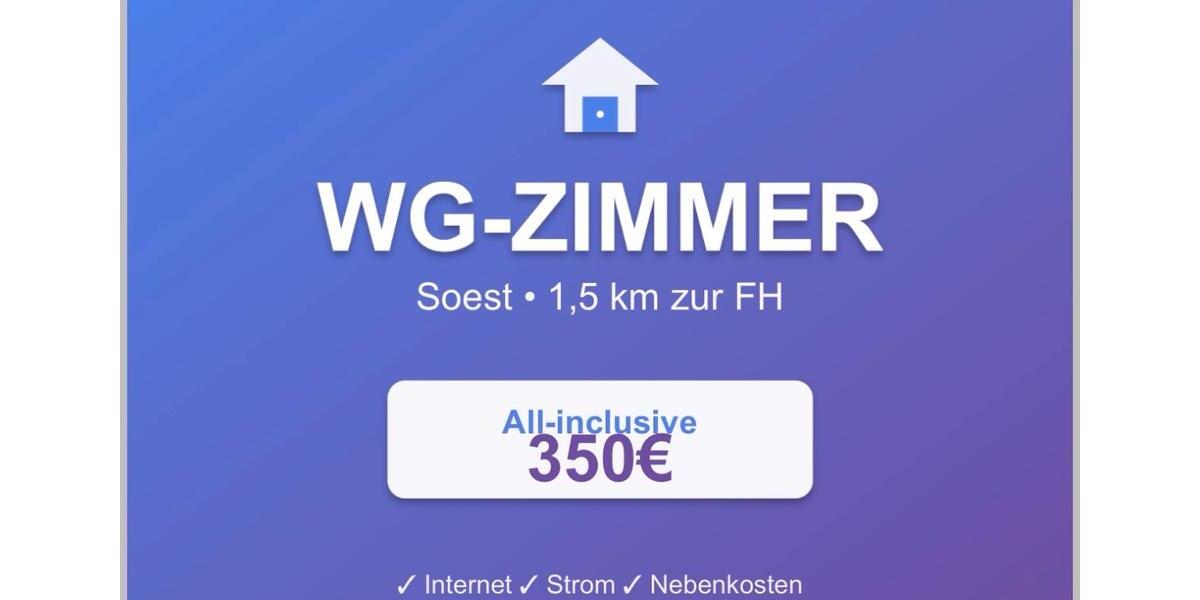 Cooles WG-Zimmer in Soest - Nur 1,5 km zur FH! 1 zimmer
