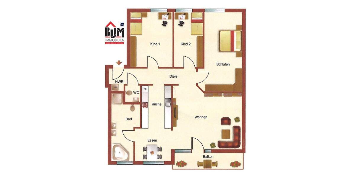 *Ruhig - 4 Zimmer - gute Ausstattung - Bad mit Fenster - top Kücheneinrichtung - Garage möglich* 4 zimmer