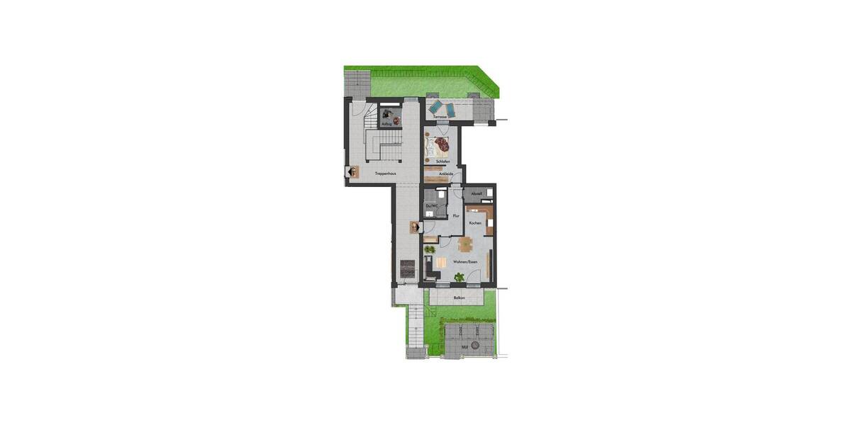 Etagenwohnung Chemnitz Kaßberg - 2 Zimmer, 62 m&sup2;, 840&euro; | Angebot:26015786