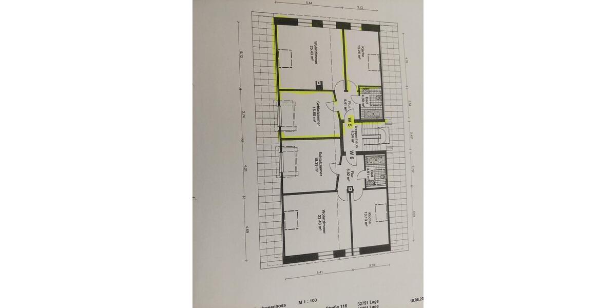 Dachgeschoßwohnung Lage - 2 Zimmer, 64 m&sup2;, 500&euro; | Angebot:25790490