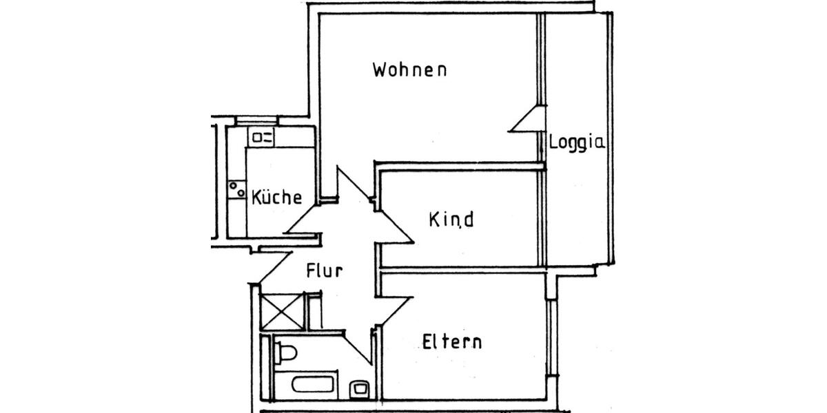 Etagenwohnung Dietzenbach - 3 Zimmer, 80 m&sup2;, 1.000&euro; | Angebot:24825632