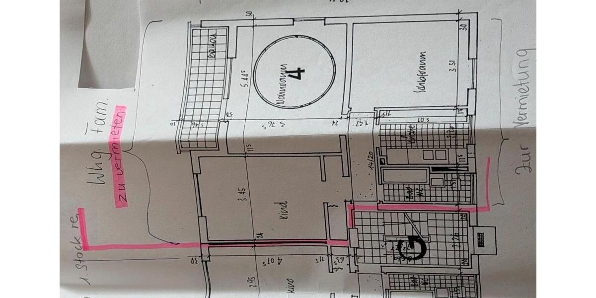 Etagenwohnung Feuchtwangen - 3 Zimmer, 74 m&sup2;, 700&euro; | Angebot:26519017