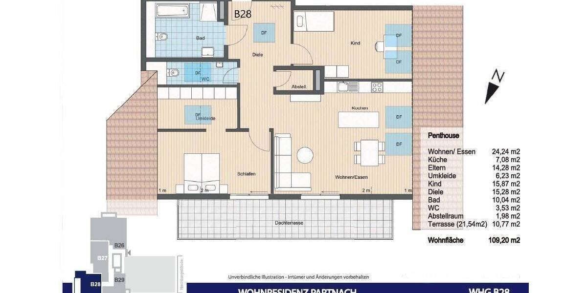 Etagenwohnung Garmisch-Partenkirchen Partenkirchen - 3 Zimmer, 109 m&sup2;, 2.185&euro; | Angebot:26055636