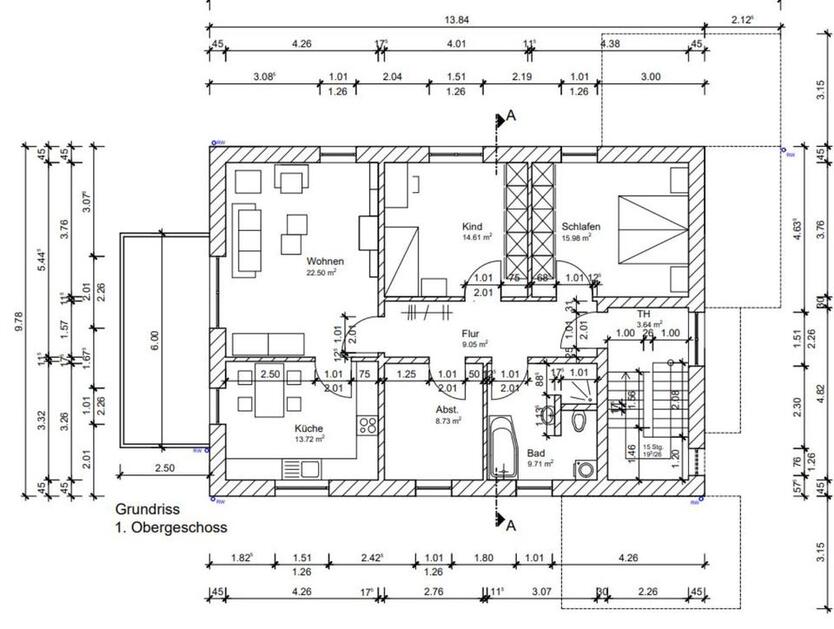4-Zimmer ObergeschossWohnung im Neubau mit Balkon
