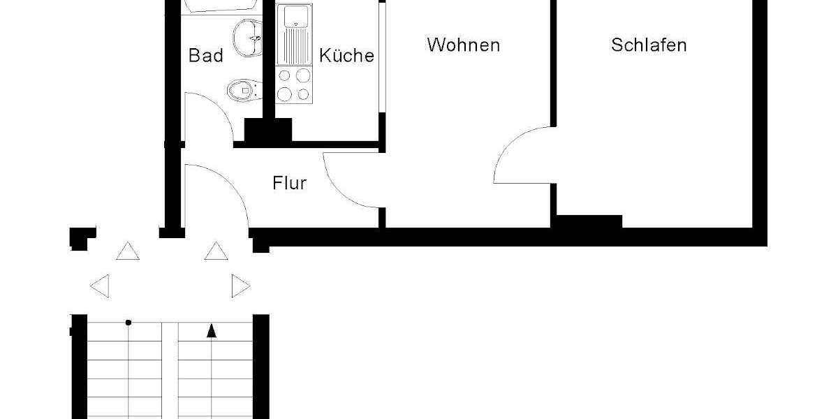Etagenwohnung Neuwied - 2 Zimmer, 41 m&sup2;, 316&euro; | Angebot:27443072