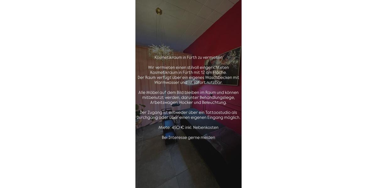 Gewerbeobjekt Fürth Südstadt - 490&euro; | Angebot:25992144