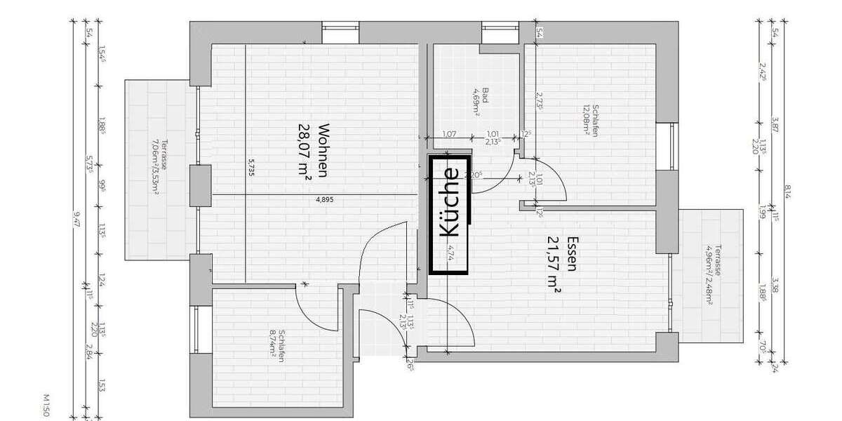 Wohnung zum Mieten in Dortmund 1.150 € 83 m² 4 zimmer