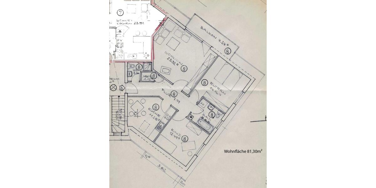 Dachgeschoßwohnung Cuxhaven Groden - 4 Zimmer, 82 m&sup2;, 750&euro; | Angebot:24876682