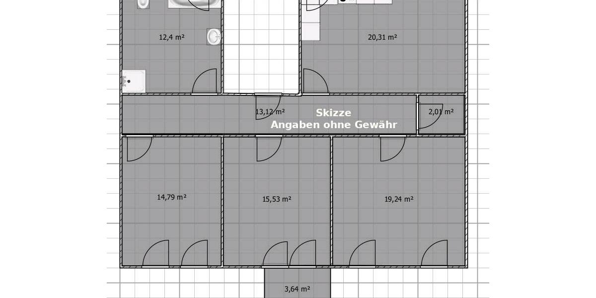 Etagenwohnung Baruth/Mark Mark - 3 Zimmer, 83 m&sup2;, 1.100&euro; | Angebot:26233440