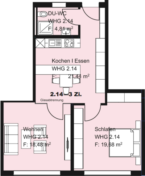 Etagenwohnung Tuttlingen - 2 Zimmer, 65 m&sup2;, 790&euro; | Angebot:24577406