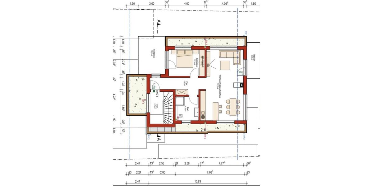 Neubau KfW 40 Effizienzhaus -2-Zi-Penthousewohnung in Ludwigsburg 2 zimmer