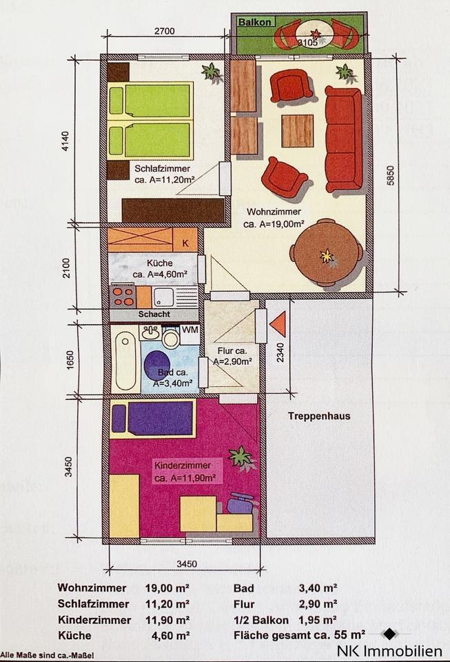 ++ gemütliche, neue 3-Raum Wohnung mit Balkon - beste Wohnlage in Limbach-Oberfrohna ++