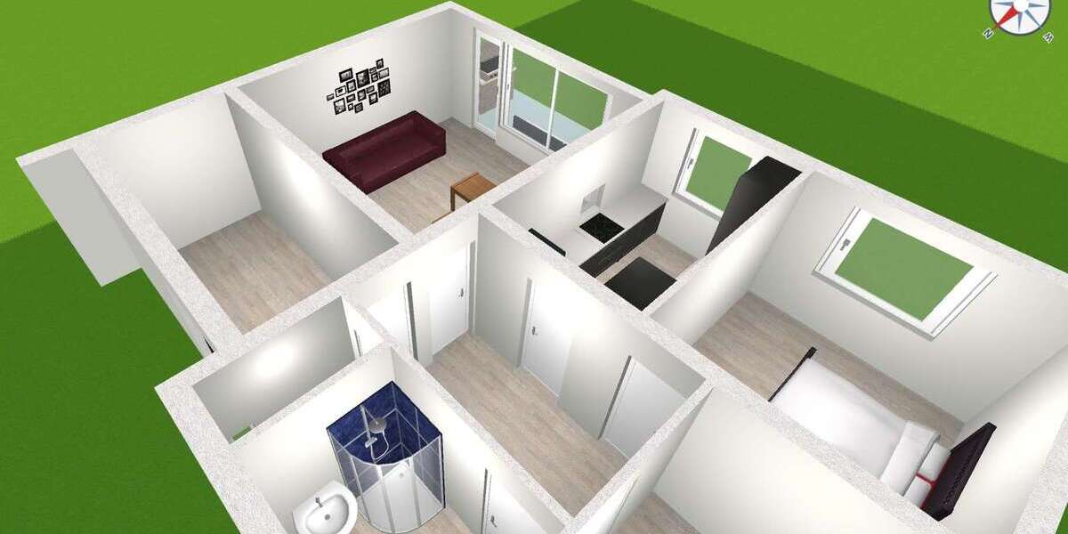 Etagenwohnung Saarbrücken Eschberg - 3 Zimmer, 75 m&sup2;, 800&euro; | Angebot:25158779