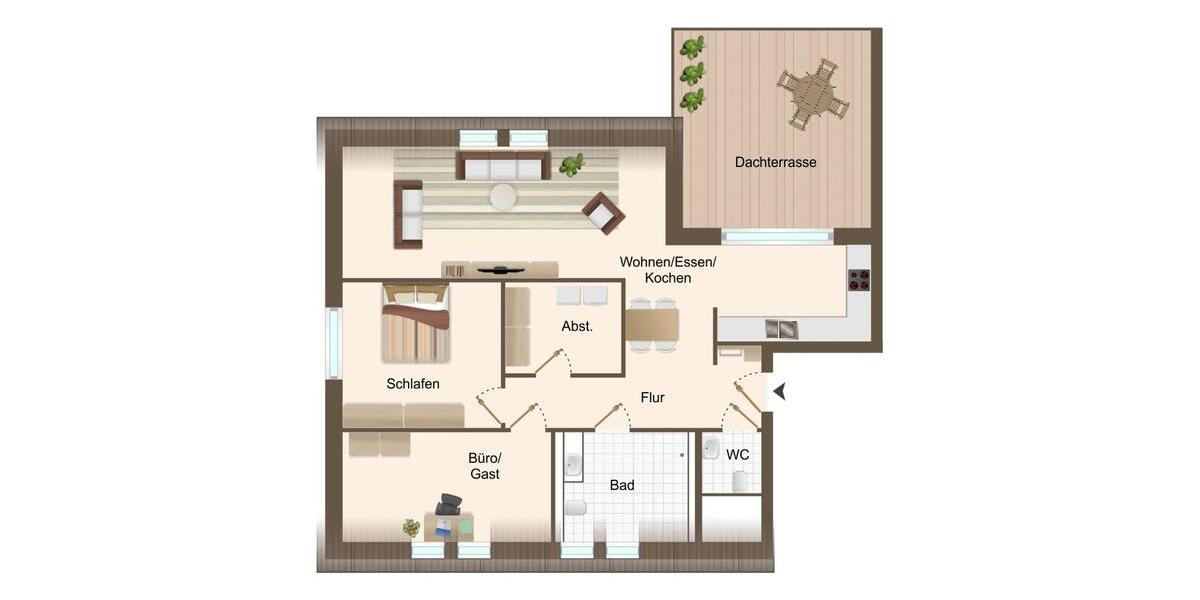 Einfamilienhaus Esterwegen - 3 Zimmer, 99 m&sup2;, 937&euro; | Angebot:24910962