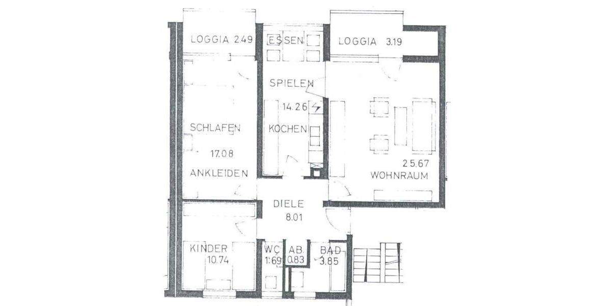 Etagenwohnung Straubing - 3 Zimmer, 87 m&sup2;, 750&euro; | Angebot:24864770