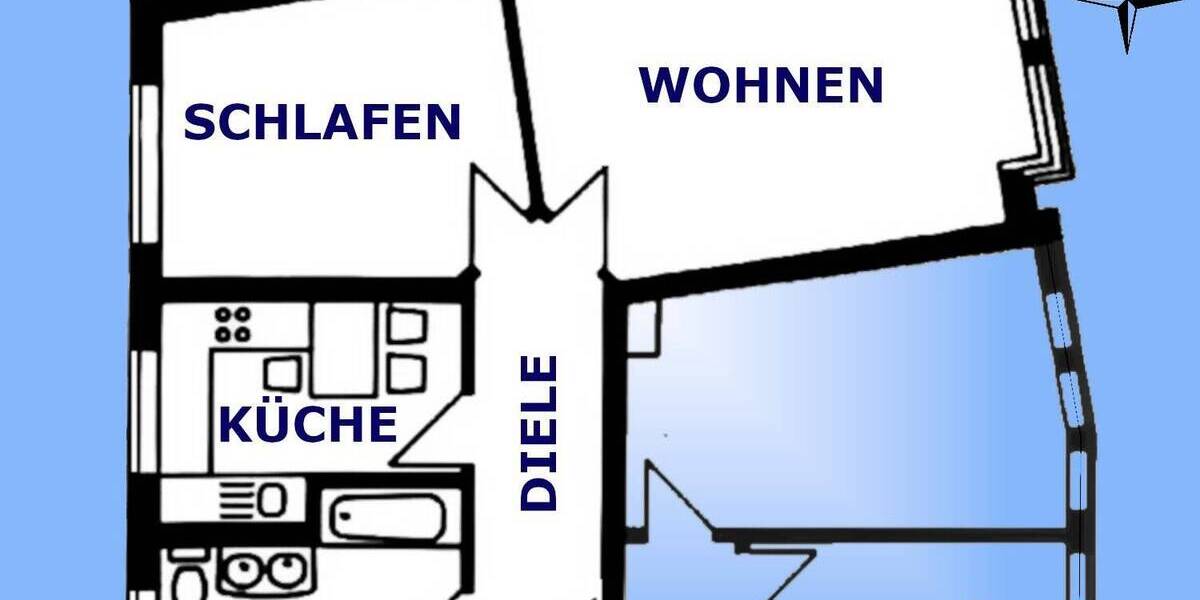 Etagenwohnung Greiz Irchwitz - 2 Zimmer, 61 m&sup2;, 320&euro; | Angebot:25674659