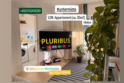 Zwischenmiete | Schönes sonniges Appartement in Offenbach 1 zimmer