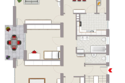 5-Zimmer-Wohnung mit Balkon in OrtenburgDorfbach 113 zimmer