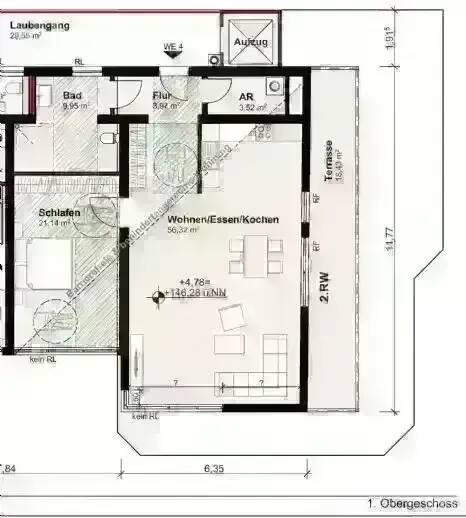 Etagenwohnung Trier Innenstadt - 2 Zimmer, 97 m&sup2;, 1.330&euro; | Angebot:26796864