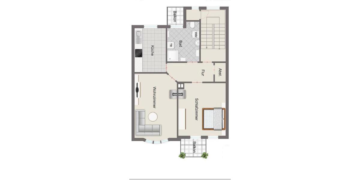 Etagenwohnung Jena - 2 Zimmer, 63 m&sup2;, 700&euro; | Angebot:26645944