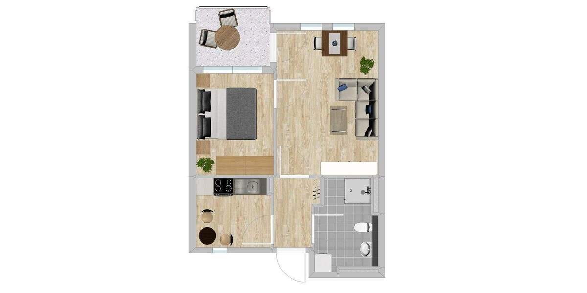 Etagenwohnung Riesa Gröba - 2 Zimmer, 44 m&sup2;, 359&euro; | Angebot:26143161