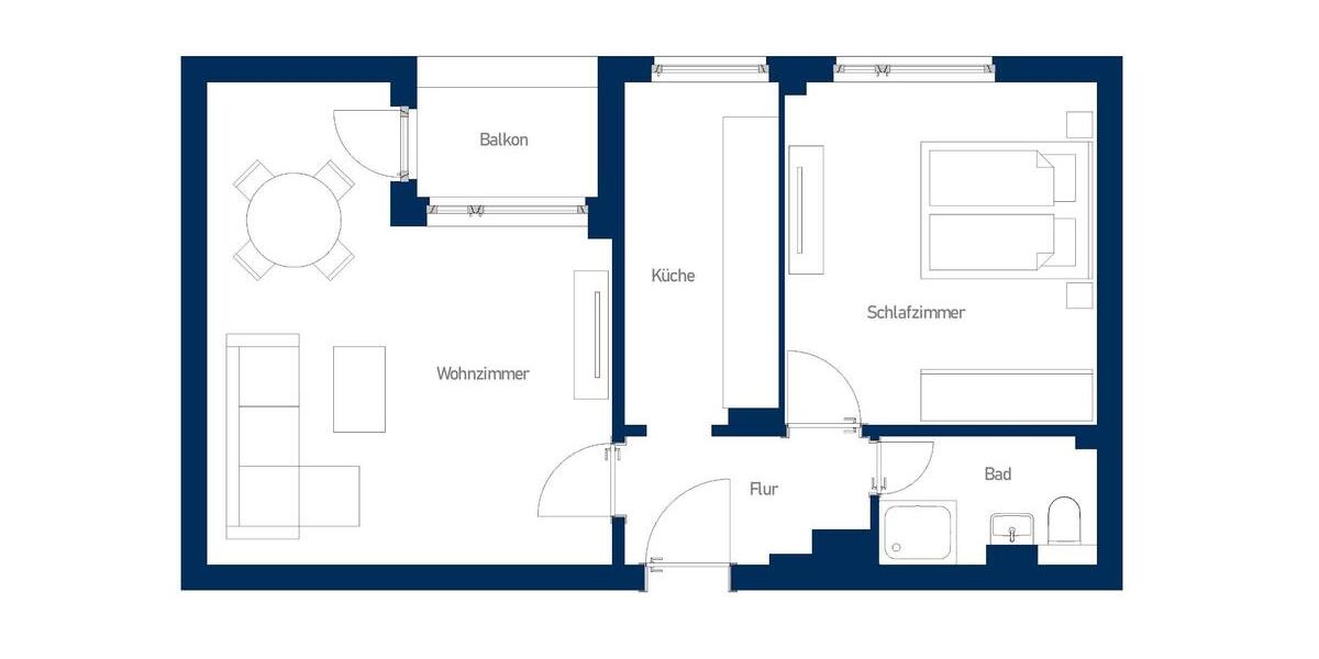 Etagenwohnung Berlin Spandau - 2 Zimmer, 53 m&sup2;, 1.160&euro; | Angebot:26676780