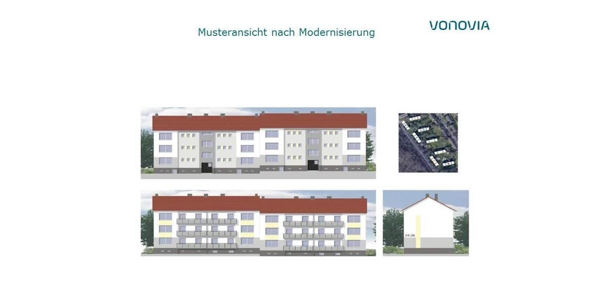 Erdgeschoßwohnung Essen Stadtbezirk VI - 4.5 Zimmer, 66 m&sup2;, 650&euro; | Angebot:26685188