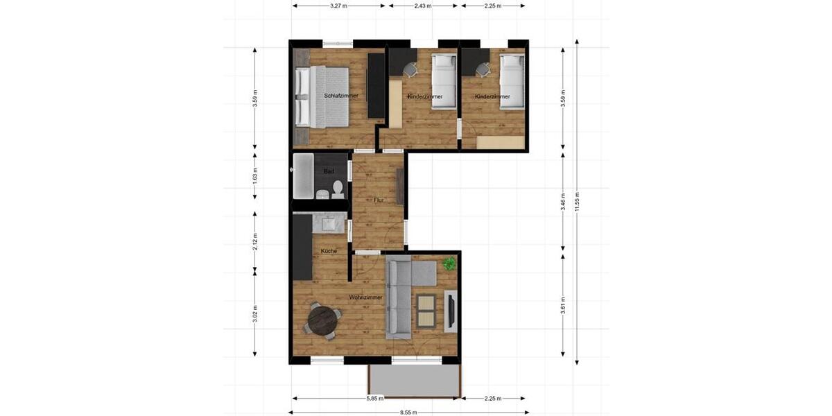 Etagenwohnung Wolmirstedt - 3 Zimmer, 64 m&sup2;, 385&euro; | Angebot:25579455