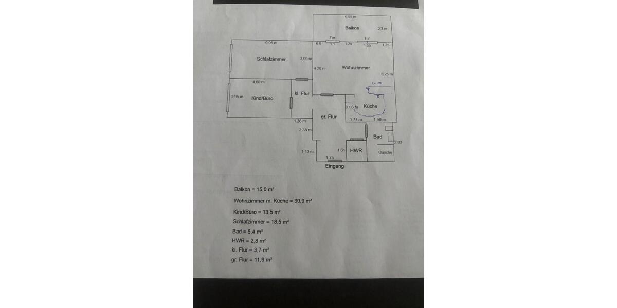 3 Zimmer mit großem Balkon 3 zimmer