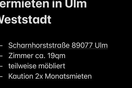 Wohnung Ulm Söflingen - 1 Zimmer, 19 m&sup2;, 500&euro; | Angebot:25208345