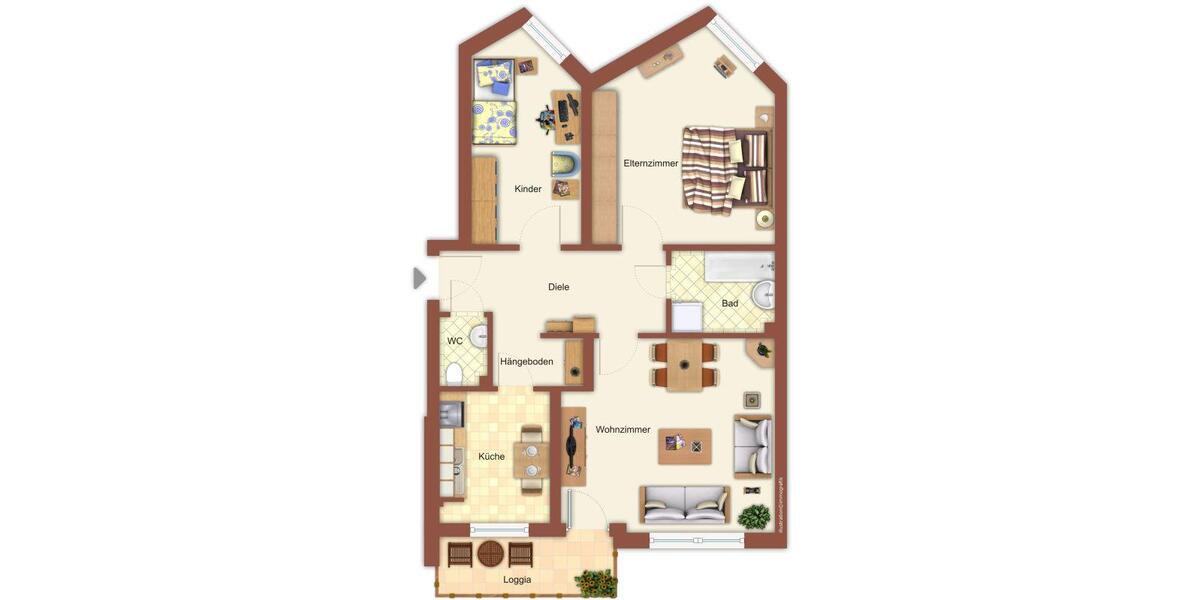 Etagenwohnung Mönchengladbach Nord - 3 Zimmer, 72 m&sup2;, 729&euro; | Angebot:26335914