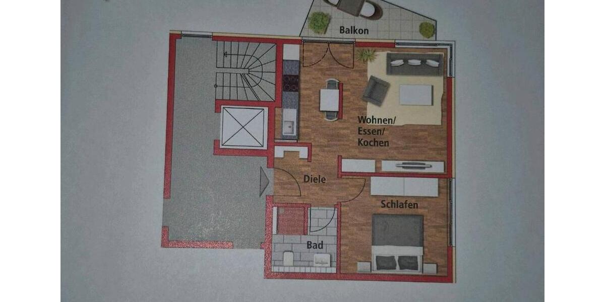 Etagenwohnung Wiesloch - 1 Zimmer, 54 m&sup2;, 700&euro; | Angebot:26580169