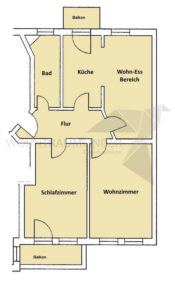 Schöne 2,5-Zimmer-Whg. mit zusätzlichem separaten 1-Raum-Homeoffice-Bereich