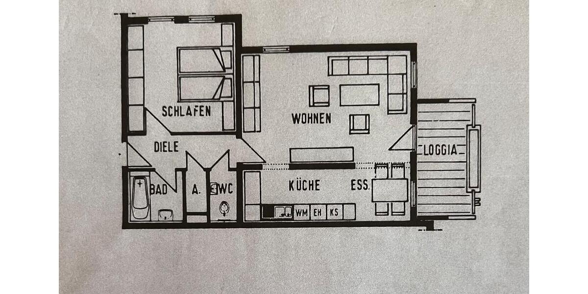 Etagenwohnung Schwieberdingen - 2.5 Zimmer, 68 m&sup2;, 1.250&euro; | Angebot:26243383