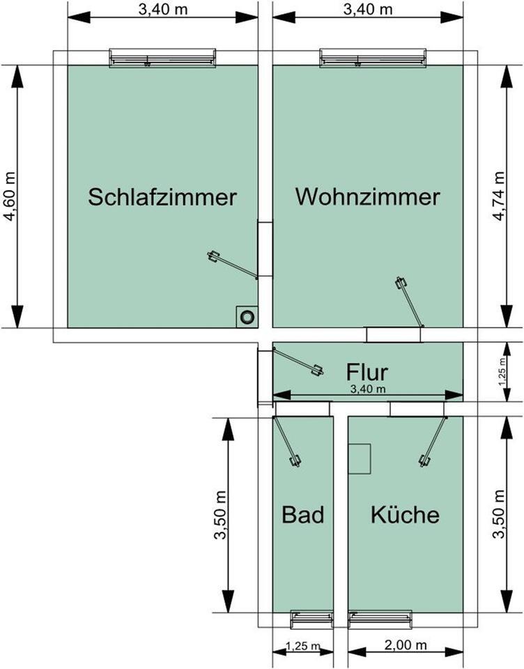 Sehr gut ausgestattete 2-Zimmer Wohnung mit Balkon und Weitblick