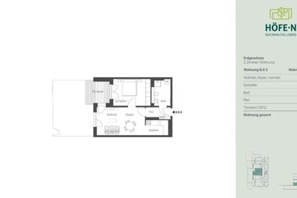 Wohnung Nürnberg Gaismannshof - 2 Zimmer, 55 m&sup2;, 980&euro; | Angebot:25451252