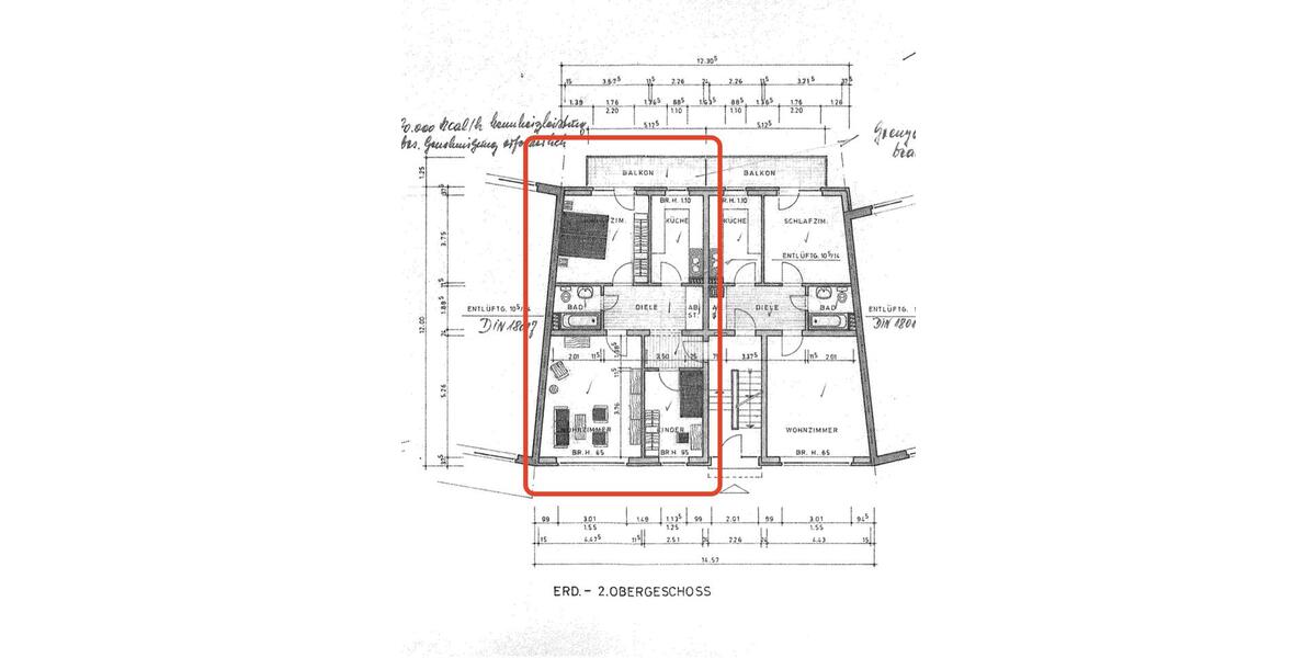 Etagenwohnung Mönchengladbach Süd - 3 Zimmer, 69 m&sup2;, 580&euro; | Angebot:26588042