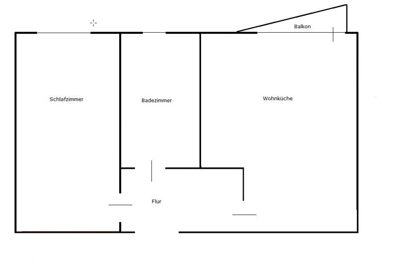 Helle 1-Zimmer-Wohnung mit Balkon zimmer