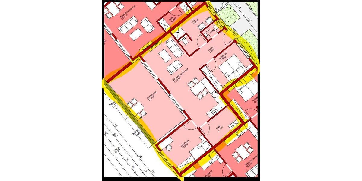 Etagenwohnung Osnabrück Dodesheide - 3 Zimmer, 96 m&sup2;, 1.200&euro; | Angebot:26587238