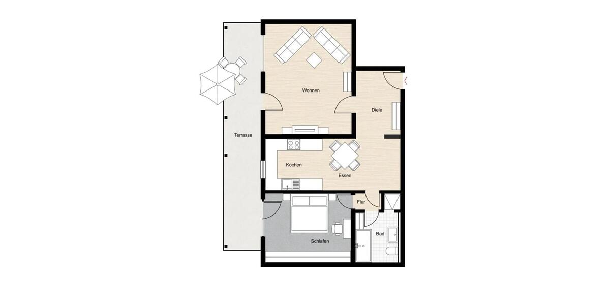 Terrassenwohnung Hagen Hagen-Mitte - 2 Zimmer, 82 m&sup2;, 897&euro; | Angebot:24829660