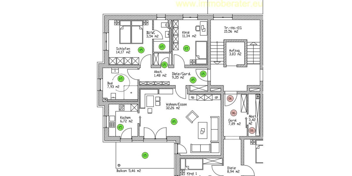 Moderne 3 Zimmer-Whg- WFL ca. 92 m² mit 2. Badezimmer Südbalkon Aufzug Garage - ab sofort zu vermieten. - Etagenwohnung Neunburg vorm Wald | Angebot:26248668