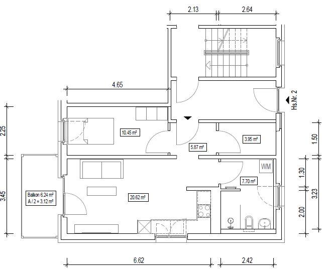 Etagenwohnung Calau - 2 Zimmer, 52 m&sup2;, 276&euro; | Angebot:26262761