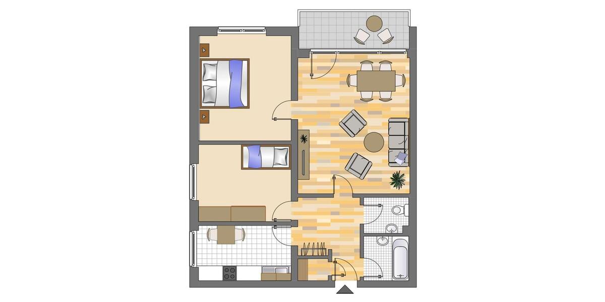 Etagenwohnung Velbert Langenberg - 3 Zimmer, 78 m&sup2;, 539&euro; | Angebot:25096567