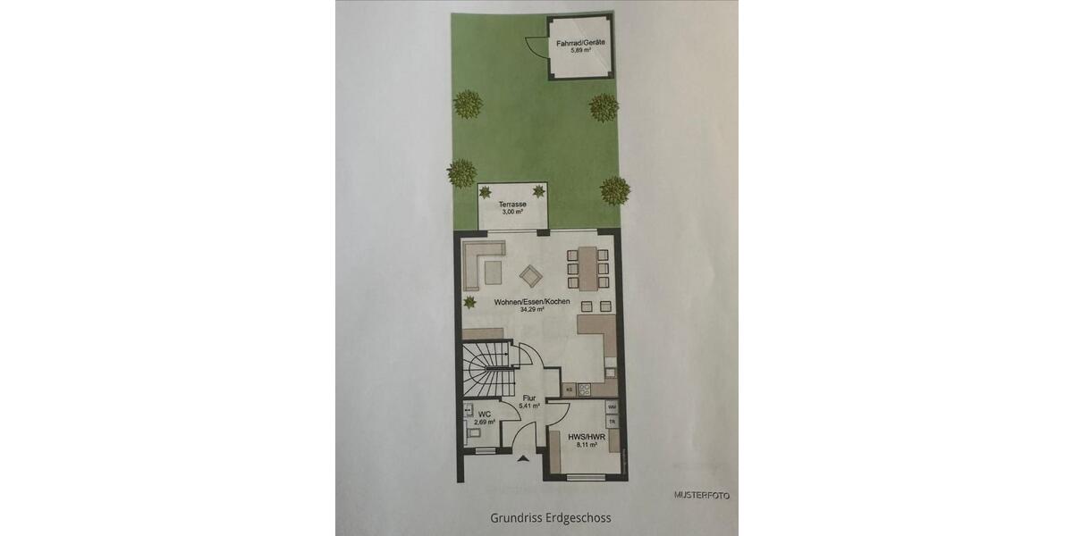 Reihenhaus Oldenburg Eversten - 5 Zimmer, 144 m&sup2;, 1.950&euro; | Angebot:24816573