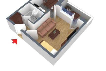 Wohnung Zeitz - 1 Zimmer, 31 m&sup2;, 195&euro; | Angebot:24984219