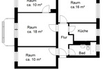 Etagenwohnung Halle (Saale) Landrain - 4 Zimmer, 69 m&sup2;, 609&euro; | Angebot:26741741