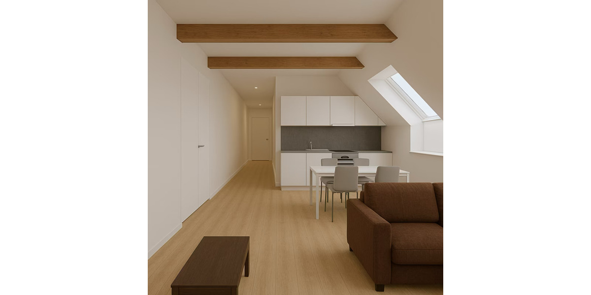 Exklusive Dachgeschosswohnung – Fußbodenheizung, Designglas, EBK 3 zimmer