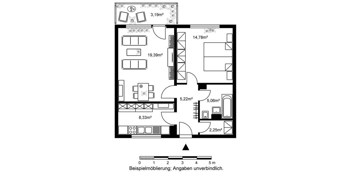 Etagenwohnung Wiesbaden Dotzheim - 2 Zimmer, 58 m&sup2;, 590&euro; | Angebot:26107451