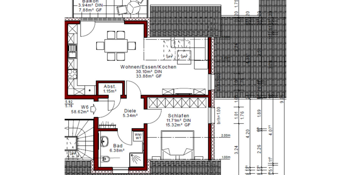 Dachgeschoßwohnung Ahnatal - 2 Zimmer, 60 m&sup2;, 730&euro; | Angebot:24940814